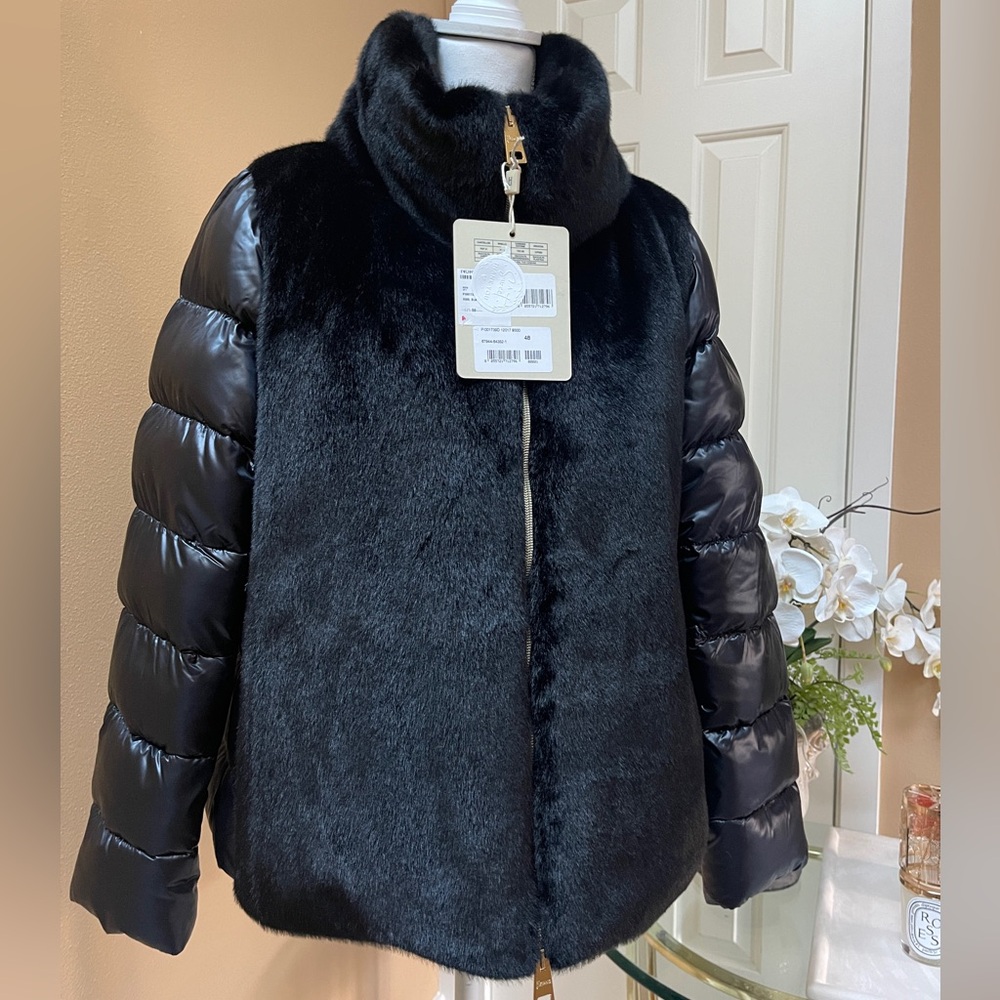Herno Black Jacket size 48 NEW $675 - Picture 12 of 17